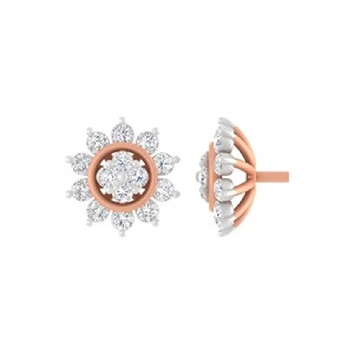 Round Diamond Earring 